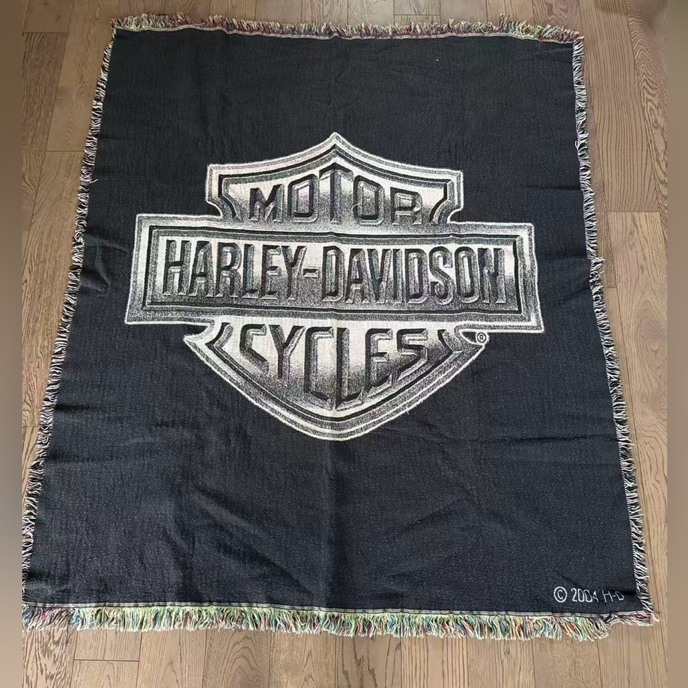 Harley-Davidson Large Woven Throw Blanket Logo – 2004